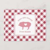 ホッグとキスピンクピグバレンタイン写真 ポストカード (正面)