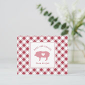 ホッグとキスピンクピグバレンタイン写真 ポストカード (スタンド正面)