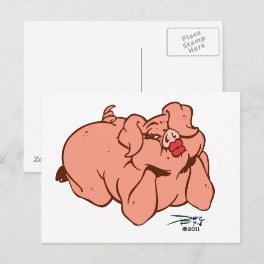ホッグとキス ポストカード (正面/裏面)