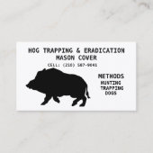 ホッグの捕獲と根絶テンプレート 名刺 (正面)