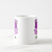 ホッグドードル顔パーソナライズされたコーヒーマグ コーヒーマグカップ (中央)