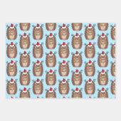 ホッグメリーマヘッジホッグおもしろいジョーク ラッピングペーパーシート (正面3)