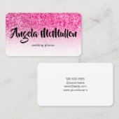ホッグラデーショントピンクグリッター《写真》ぼけ味写真 名刺 (正面/裏面)
