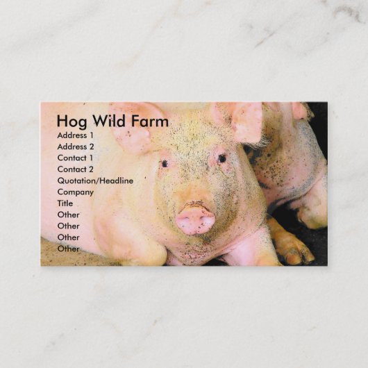 ホッグワイルドファーム 名刺 (正面)
