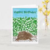 ホッグ・イン・ザ・ヘッジ誕生日 カード (黄色い花)
