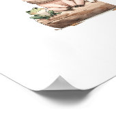 ホッグ。カエル&ログの上の犬！かわいいキッズ子供部屋 ポスター (角)