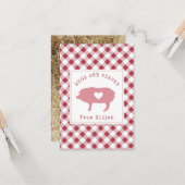 ホッグ&キスフォトジンガム教室バレンタイン カード (正面/裏面インサイチュ)