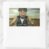 ホッグ・ワイルド 長方形シール (バッグ)