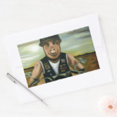 ホッグ・ワイルド 長方形シール (封筒)