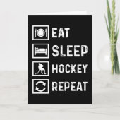 ホッケおもしろいーアイスホッケープレーヤーフィールドギフトアイディア カード (正面)