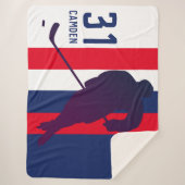 ホッケパーソナライズされたーシャーパブランケット シェルパブランケット (正面)