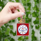 ホッケパーソナライズされたーチーム贈答品またはシニアホッケー キーホルダー (手)