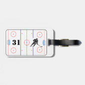 ホッケパーソナライズされたーバッグラベル ラゲッジタグ (裏面横)