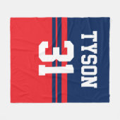 ホッケパーソナライズされたー毛布 フリースブランケット (正面(横))