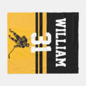 ホッケパーソナライズされたー毛布 フリースブランケット (正面(横))