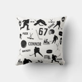 ホッケパーソナライズされたー装飾用クッション クッション (裏面)