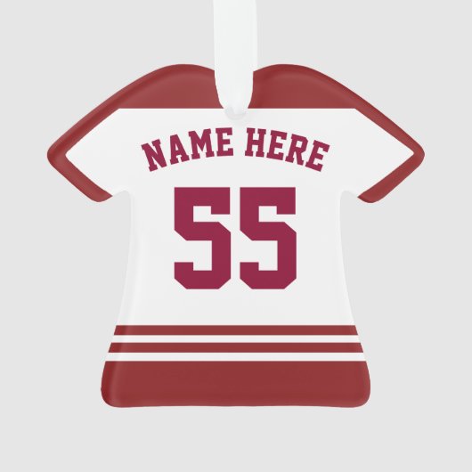 ホッケーおばあちゃん誇りを持ったカスタマイズ可能ジャージー オーナメント (裏面)