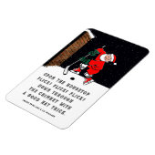 ホッケーおもしろいのクリスマスプレゼント・カード マグネット (左側)