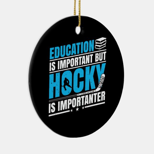 ホッケーおもしろいは重要だ セラミックオーナメント (右)