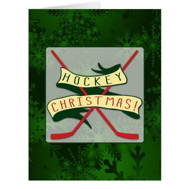 ホッケーおもしろいクリスマスカード (正面)