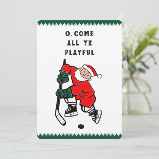 ホッケーおもしろいクリスマス シーズンカード (スタンド正面)
