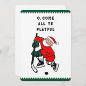 ホッケーおもしろいクリスマス シーズンカード (正面/裏面)