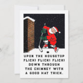 ホッケーおもしろいクリスマス シーズンカード (正面)