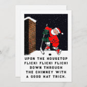 ホッケーおもしろいクリスマス シーズンカード (正面/裏面)