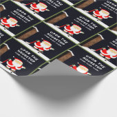 ホッケーおもしろいクリスマス ラッピングペーパー (角)