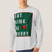 ホッケーおもしろいクリスマス Tシャツ (正面)