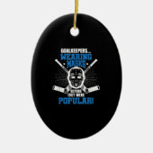 ホッケーおもしろいゴアリーマスクパンアイスホッケー セラミックオーナメント (正面)