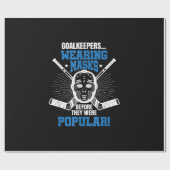 ホッケーおもしろいゴアリーマスクパンアイスホッケー ラッピングペーパー (フラット)