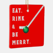 ホッケーおもしろいホリデーギフトセラミックオーナメント セラミックオーナメント (右)