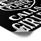 ホッケーお気に入りの選手がガールフレンド・アイスと呼ぶ ポスター (角)