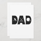 ホッケーお父さん 父の日のアイスホッケー プレイヤー ギフト 招待状 (正面/裏面)