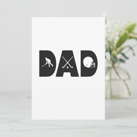 ホッケーお父さん 父の日のアイスホッケー プレゼント ギフト 招待状 (スタンド正面)