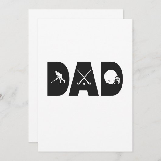 ホッケーお父さん 父の日のアイスホッケー プレゼント ギフト 招待状 (正面/裏面)