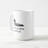 ホッケーが好きなカナダのオオカミ鳥の恋愛 コーヒーマグカップ (正面左)