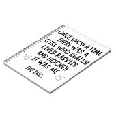 ホッケーとウサギが大好きな女の子。 ノートブック (左側)