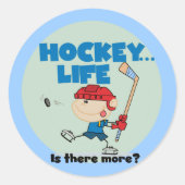 ホッケーにはTシャツやギフトが増える ラウンドシール (正面)