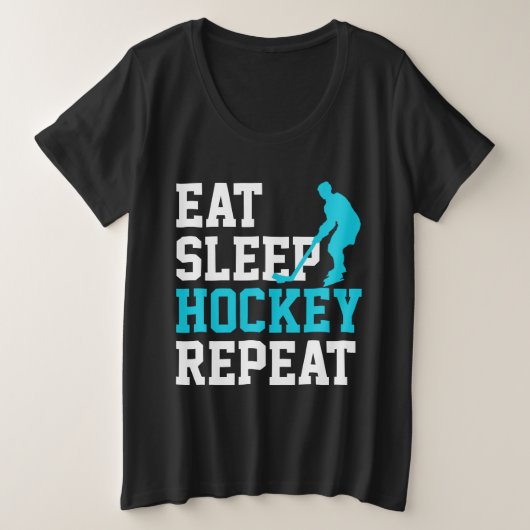 ホッケーに恋する毎日 プラスサイズTシャツ (デザイン正面)