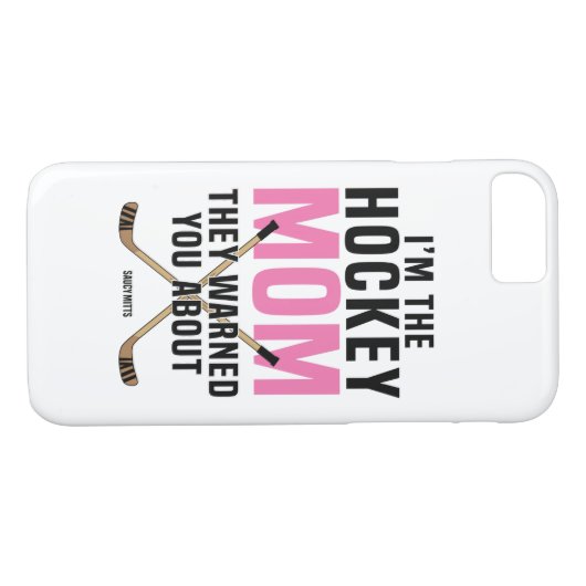 ホッケーのお母さん彼らは約警告しました Case-Mate iPhoneケース (裏面(横))