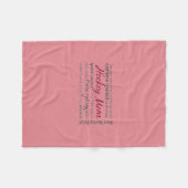 ホッケーのお母さん-コラージュのフリースブランケット フリースブランケット (正面(横))