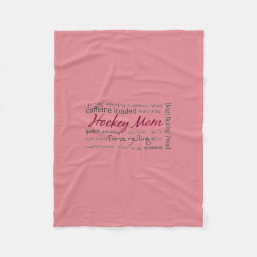 ホッケーのお母さん-コラージュのフリースブランケット フリースブランケット (正面)