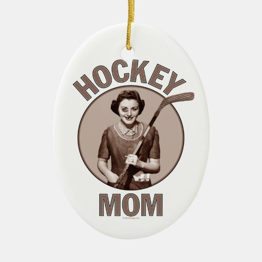 ホッケーのお母さん セラミックオーナメント (正面)