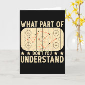 ホッケーのどの部分が分からないの？ ホッケープレーヤー カード (黄色い花)