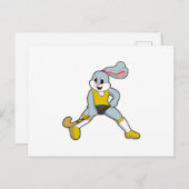 ホッケーのウサギこうもり ポストカード (正面/裏面)