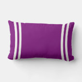 ホッケーのオールスターカスタムなイニシャル、紫色名前 ランバークッション (裏面)