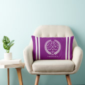 ホッケーのオールスターカスタムなイニシャル、紫色名前 ランバークッション