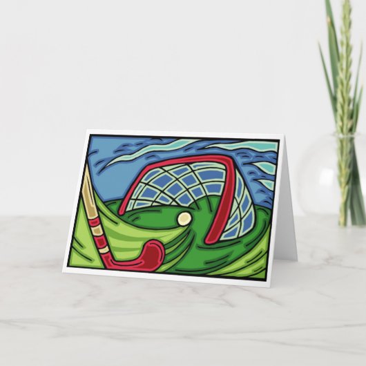 ホッケーのグリーティングカード カード (正面)